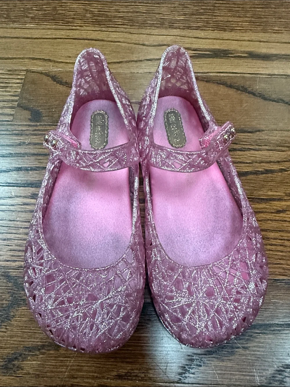 Mini Melissa Pink Glitter Jellies